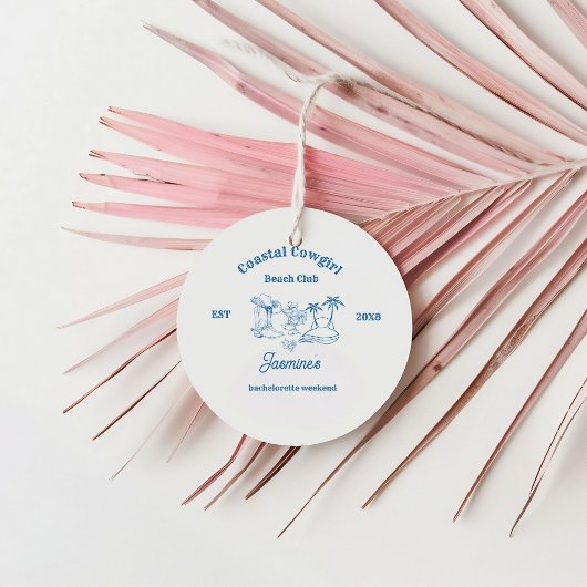 沿岸女性のカーボーイブルー海バチェロレッテ週末 フェイバータグ