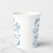 沿岸女性のカーボーイブルー海バチェロレッテ週末 紙コップ (右)