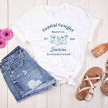沿岸女性のカーボーイブルー海バチェロレッテ週末 Tシャツ<br><div class="desc">海岸の魅力と荒々しい西の魅力を兼ね備えたバチェロレッテのバッシュにサドル!この沿岸カウボーイTシャツは、ビーチイよくはしゃぐーとカウボーイの要素のブレンドを備えている。</div>