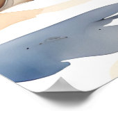 沿岸女性のカーボーイブルー&ホワイトウォーター色 ポスター (角)