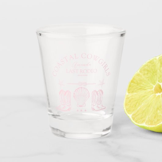 沿岸女性のカーボーイブーツウェスタンバチェロレッテ ショットグラス (正面)