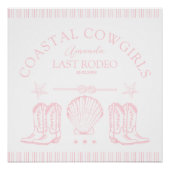 沿岸女性のカーボーイブーツウェスタンバチェロレッテ ポスター (正面)