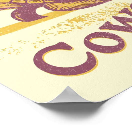 沿岸女性のカーボーイマーメイドプリントポスター ポスター (角)