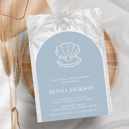 沿岸女性のカーボーイモダン航海のブライダルシャワー 招待状