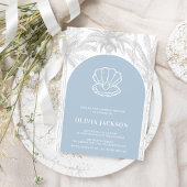 沿岸女性のカーボーイモダン航海のブライダルシャワー 招待状