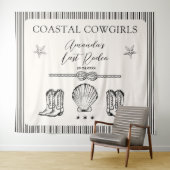 沿岸女性のカーボーイラストロデオバチェロレッテ タペストリー (インサイチュ(横))