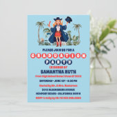 沿岸女性のカーボーイ写真卒業パーティー 招待状 (スタンド正面)