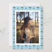 沿岸女性のカーボーイ写真卒業パーティー 招待状 (裏面)