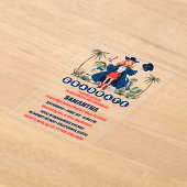 沿岸女性のカーボーイ卒業党 アクリル招待状 (レイダウン)