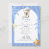 沿岸女性のカーボーイ夏のバチェロレッテ日程 招待状 (裏面)