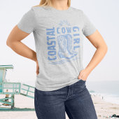 沿岸女性のカーボーイ夏ビーチ Tシャツ