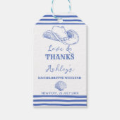 沿岸女性のカーボーイ感謝していバチェロレッテ ギフトタグ (正面)