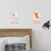 沿岸女性のカーボーイ油彩プリントセット2 (寝室)