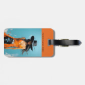 沿岸女性のカーボーイ美学の旅行アクセサリー ラゲッジタグ (裏面横)