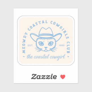 沿岸女性のカーボーイ美学イーストコーストキャットブルー シール
