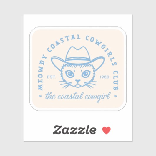 沿岸女性のカーボーイ美学イーストコーストキャットブルー シール (シート)