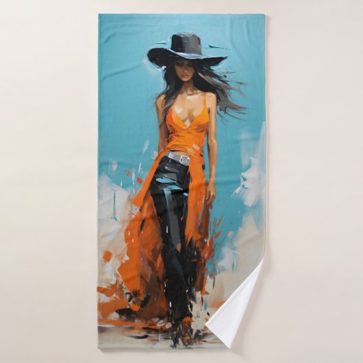 沿岸女性のカーボーイ美学バスルームスパ バスタオル (バスタオル)