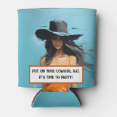 沿岸女性のカーボーイ美学30歳のパーティー 缶クーラー (正面)