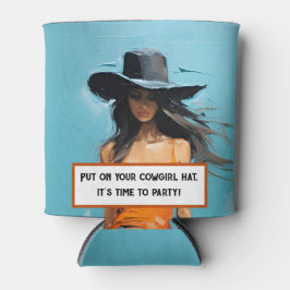 沿岸女性のカーボーイ美学30歳のパーティー 缶クーラー