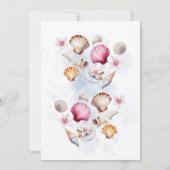 沿岸女性のカーボーイ赤ちゃんシャワーパーティー花シェル 招待状 (裏面)