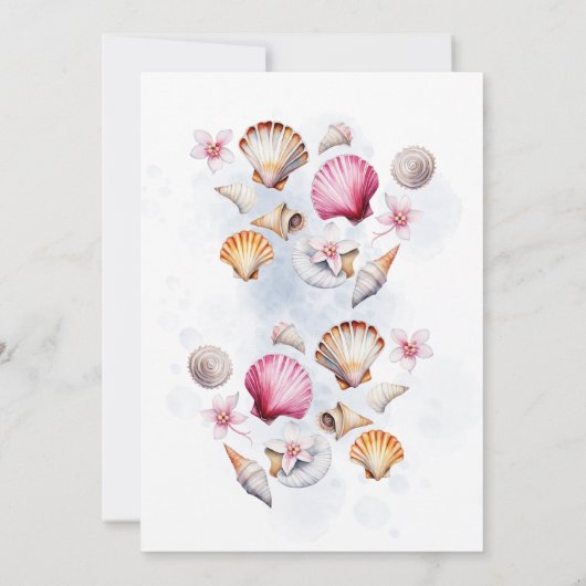 沿岸女性のカーボーイ赤ちゃんシャワーパーティー花シェル 招待状 (裏面)