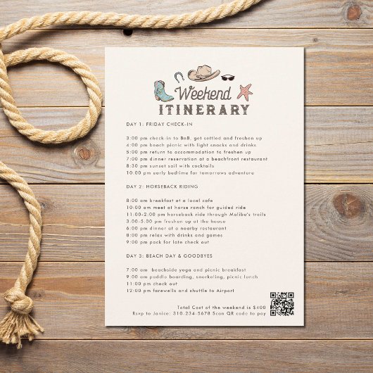 沿岸女性のカーボーイ週末の日程 招待状