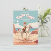 沿岸女性のカーボーイ馬バチェロレッテ 招待状 (スタンド正面)