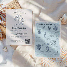 沿岸女性のカーボーイ |ドードルお洒落バチェロレッテ 招待状