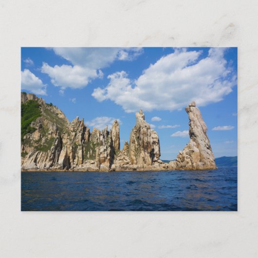 沿岸威厳のある尖塔 – Triozyorye, Sea of Japan ポストカード (正面)