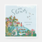 沿岸少年の赤ちゃんシャワーパーティー スタンダードランチョンナプキン (正面)