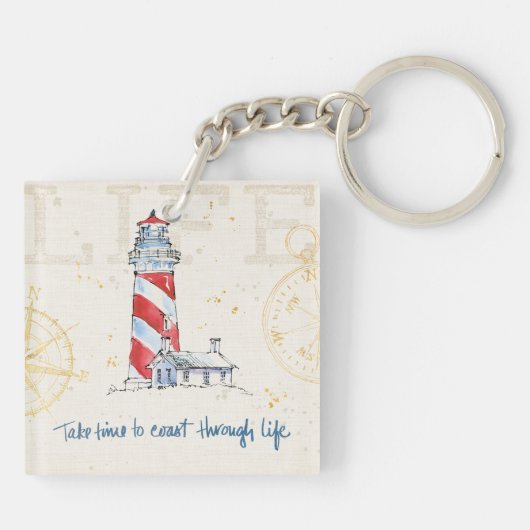 沿岸引用文|は生命によって惰走するのに時間をかけます キーホルダー (裏面)