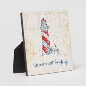 沿岸引用文 |一生を通じて海岸まで時間を取る フォトプラーク (正面)