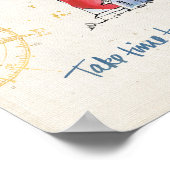 沿岸引用文 |一生を通じて海岸まで時間を取る ポスター (角)