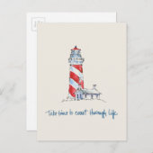 沿岸引用文 |一生を通じて海岸まで時間を取る ポストカード (正面/裏面)