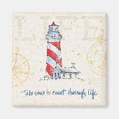 沿岸引用文 |一生を通じて海岸まで時間を取る マグネット (正面)