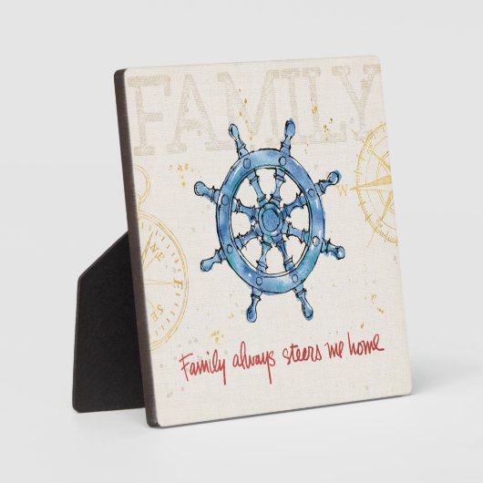 沿岸引用文 |家族でいつも家を歩く フォトプラーク (正面)