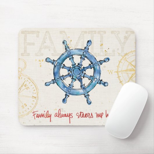 沿岸引用文|家族は私を常に家に操縦します マウスパッド (マウス)