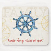 沿岸引用文|家族は私を常に家に操縦します マウスパッド (正面)