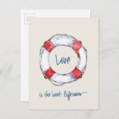 沿岸引用文 |愛は命最高の救 ポストカード (正面/裏面)