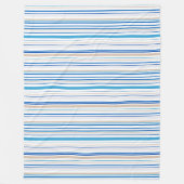 沿岸心地よい:ビーチストライプブランケット フリースブランケット (正面)