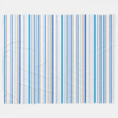 沿岸心地よい:ビーチストライプブランケット フリースブランケット (正面(横))