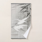 沿岸性のエグレットアジアンアートタオル バスタオルセット (ハンドタオル)