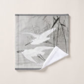 沿岸性のエグレットアジアンアートタオル バスタオルセット (ウォッシュタオル)