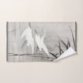 沿岸性のエグレットアジアンアートタオル バスタオルセット (ハンドタオル)