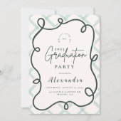 沿岸性シック波型フレームの卒業 招待状 (正面)