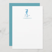 沿岸性水馬パーソナライズされた文具 ノートカード (正面/裏面)