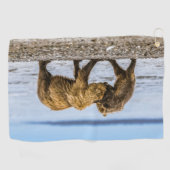 沿岸性褐色熊 ゴルフタオル (横)