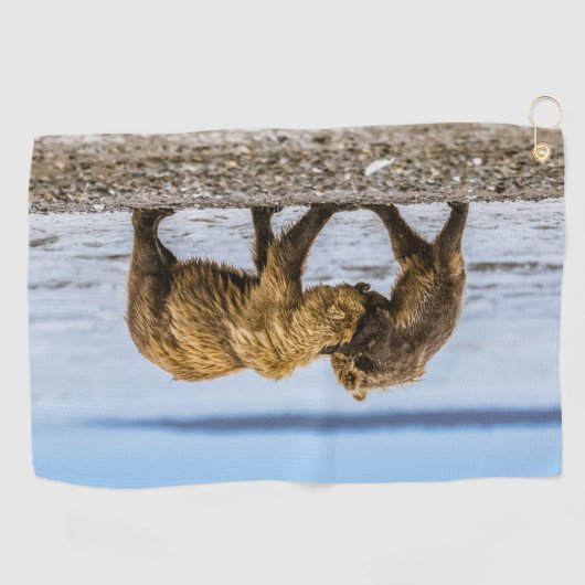沿岸性褐色熊 ゴルフタオル (横)
