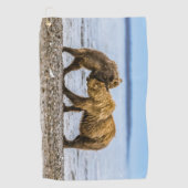 沿岸性褐色熊 ゴルフタオル (正面)