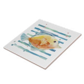 沿岸性鮮やかな水彩熱帯魚、ビーチ タイル (側面)